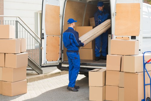 Van moving recyclable items with sustainability focus in London