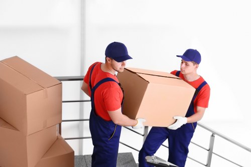 Office relocation truck loading equipment in London