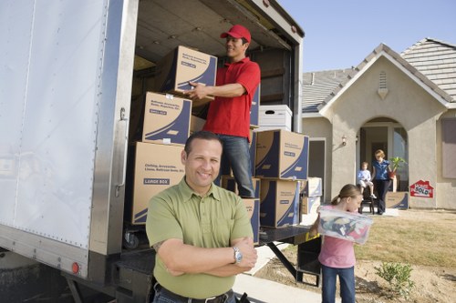 Packed household items ready for removals in London