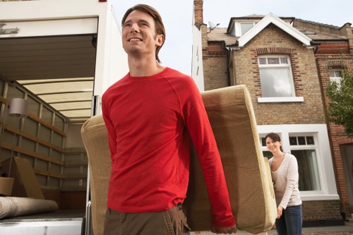 Packing boxes for a London man with van move